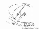 Coloring Pages Windsurfer Sheet Title sketch template