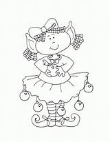 Christmas Elf Girl Coloring Line Drawings Stamps Pages Dearie Dolls Xmas Digi Para Digital Gnomos Little Choose Board Dibujos Printable sketch template