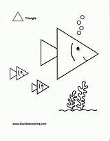 Coloring Triangles Pages Triangle Sheet Color Kids Colouring Print Popular Template sketch template