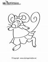 Coloring Girl Mouse Pages Animal Printable Thank Please sketch template