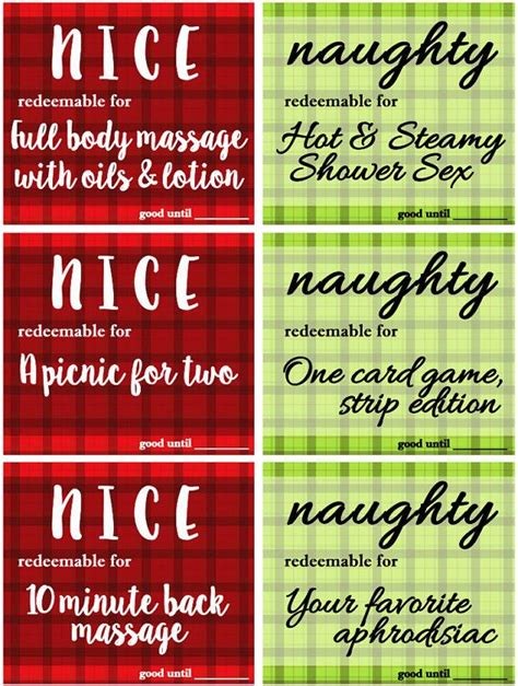 naughty or nice love coupons for couples naughty coupons