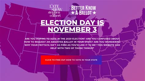 Stephen Colbert S Election Website Shows You How To Vote