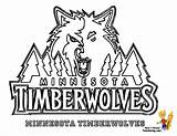 Coloring Nba Pages Basketball Library Clipart Timberwolves Minnesota sketch template