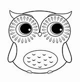 Owl Cartoon Coloring Printable Pages Categories sketch template
