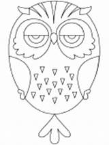 Coloring Owl Pages Owls Sleepy sketch template