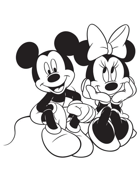 gambar mickey minnie mouse coloring pages  print  disney
