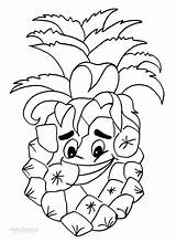 Pineapple Coloring Pages Kids Taste Printable Color Cool2bkids Fruits Pineapples Fun Print Getcolorings sketch template