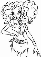 Winx Layla Coloring Pages Club sketch template