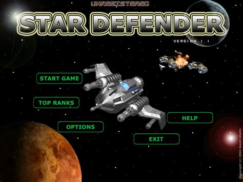 screenshot  star defender windows  mobygames