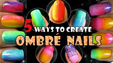 ombre nails 5 ways to create rainbow gradient nail art