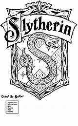Slytherin Potter Harry Pages Coloring sketch template