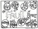 Coloring Pages Kindness Printables Spirit Fruit Popular sketch template