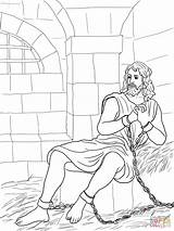 Battista Baptist Jail Zechariah Silas Escapes Supercoloring sketch template