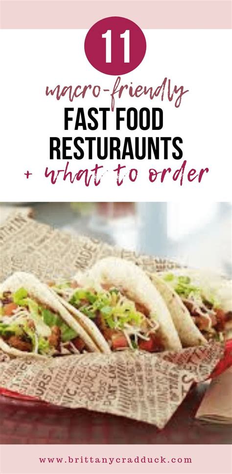 macro friendly fast food restaurants   order macro