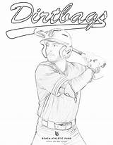 Coloring Baseball sketch template