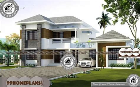 double storey  bedroom house plans  elevations exterior collection