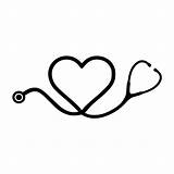 Stethoscope Heart Drawing Decal Nurse Clip Medical Clipart Doctor Rn Sticker Vinyl Emt Assistant Board Tattoo Clipartmag Choose Paintingvalley Graffiti sketch template