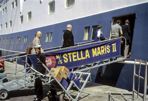 vintage stock photo  boarding  cruise ship vsp