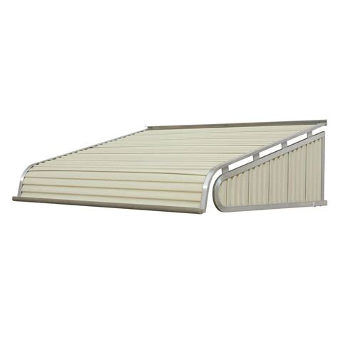 nuimage awnings  ft  series door canopy aluminum awning         almond