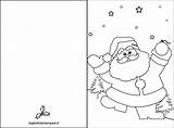Babbo Colorare Natale Biglietto Biglietti Chiudipacco sketch template