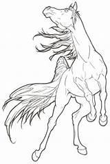 Rearing Horse Coloring Pages Arabian Drawing Drawings Lineart Horses Deviantart Caballo Line Dibujo Animado Pose Shaped Main Printable Sketch Animal sketch template