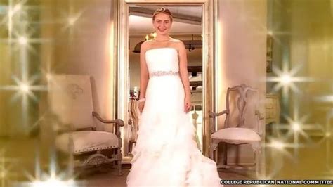 republican advert women voters are blushing brides bbc news