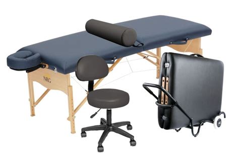 nrg basic portable massage table and rolling stool package 4