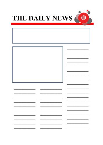 newspaper templates teaching resources