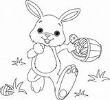 Easter Bunny Coloring Pages Kids Pascua Para Colorear Colouring Easy Dibujos Conejitos Crafts Imprimir Conejito Pintar Rabbit Party Conejo Themed sketch template