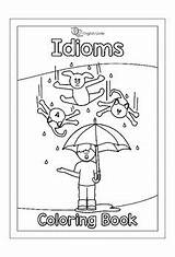 Idioms Coloring Book Preview sketch template