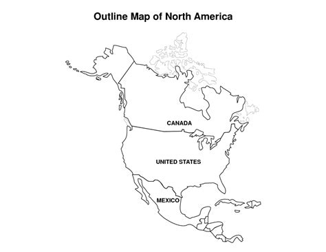 printable map  north america printable maps