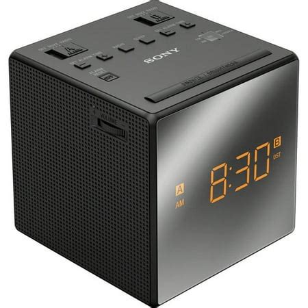 sony compact amfm dual alarm clock radio  large easy  read