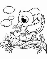 Coloring Bird Nest Birds Topcoloringpages Printable sketch template