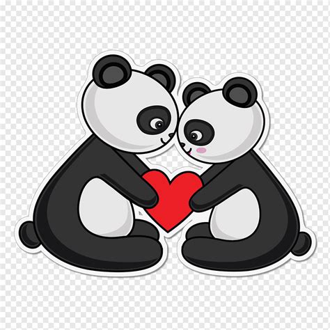 panda panda love  lain cinta hewan pasangan png pngwing