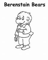 Berenstain Coloring Pages Brother Bear Bears Color Colouring Print Tocolor Button Through sketch template
