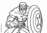 Captain America Coloring Pages Cartoon Color Printable Getcolorings Print sketch template