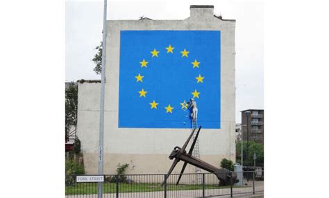 banksys newest mural takes  brexit  eu relations