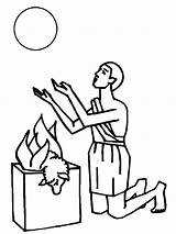 Sacrifice Abel Sheep Coloring Burn His Cain sketch template