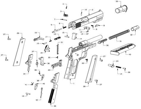 pin  pistol parts diagram