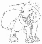 Wolf Anime Coloring Pages Howling Wolves Lineart Wings Pack Fighting Moon Firewolf Drawing Color Drawings Deviantart Printable Getcolorings Girl Animal sketch template
