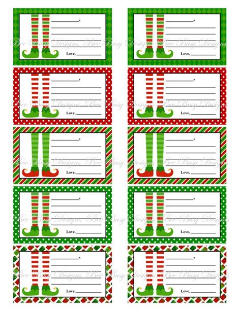 printable elf christmas notes instant downloads