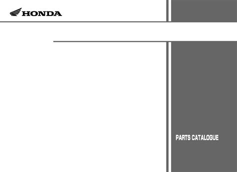 manual honda nc  parts catalogue page    english