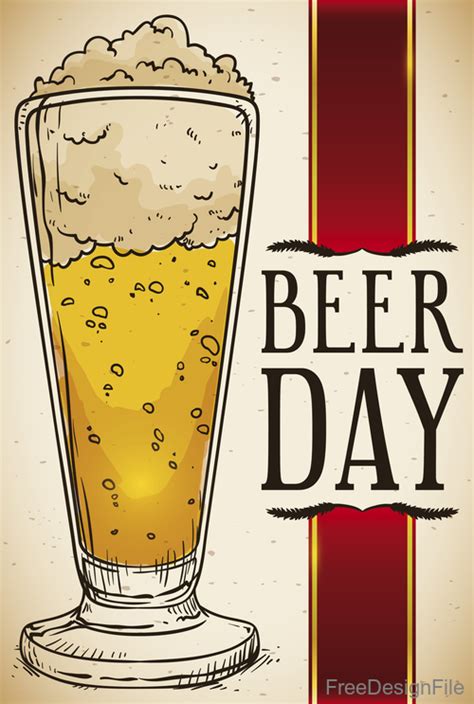 Happy Beer Day Design Vector Material 02 Free Download