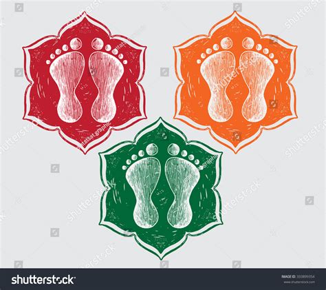 goddess laxmi s footprint 1 stock vector illustration