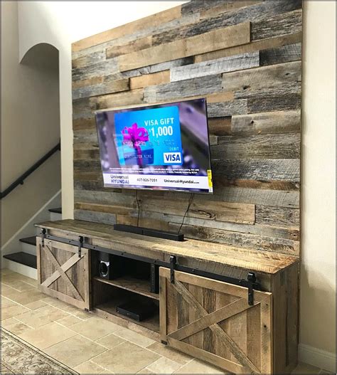 reclaimed wood wall  living room living room home decorating