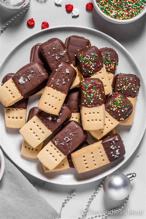 chocolate dipped shortbread cookies  endless meal