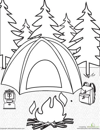 camping coloring page camping coloring pages camping theme preschool