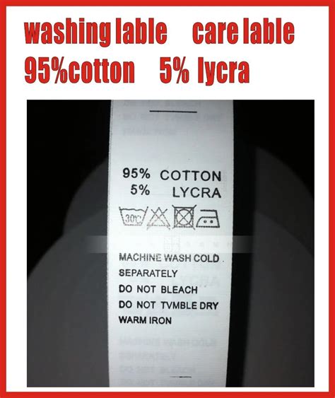 clothes tags labelpcslotsilk printed washing label cotton  lycra printed mark label