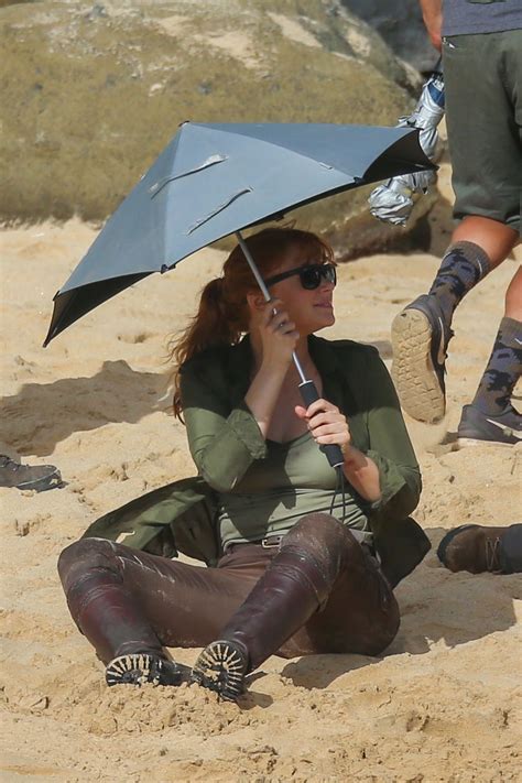 Bryce Dallas Howard On The Set Of Jurassic World 2 In