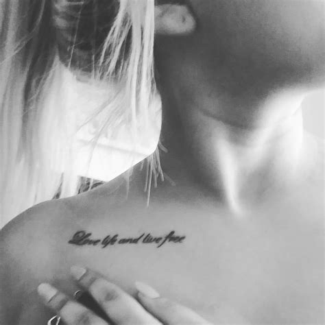 Love Life And Live Free Collar Bone Tattoo Quotes Quote Tattoos
